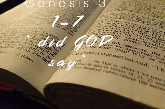 Genesis 3:1-7, the fall
